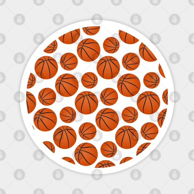 Basketball Pattern Magnet by Designoholic